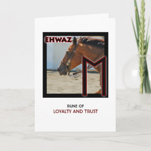 Rune Ehwaz – Loyalty  & Trust - Horse Card