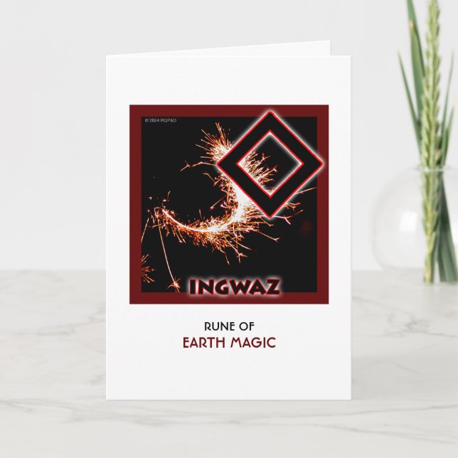 Rune Ingwaz - Earth Magic - Sparks Card (Front)