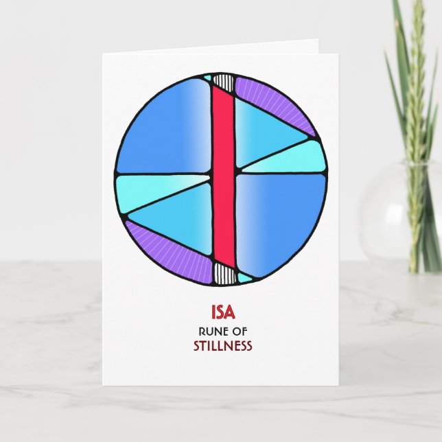 Rune Isa - Stillness - Art Nouveau Card (Front)
