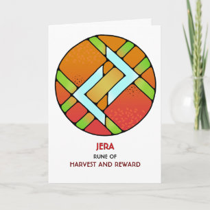 Rune Jera – Harvest & Reward - Art Nouveau Card