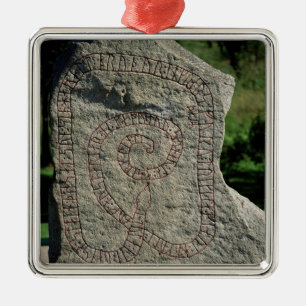 Rune stone outside Gripsholm Castle Metal Tree Decoration