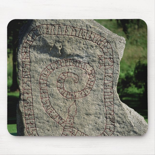 Rune stone outside Gripsholm Castle Mouse Pad (Front)