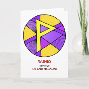 Rune Wunjo - Joy & Harmony - Art Nouveau Card