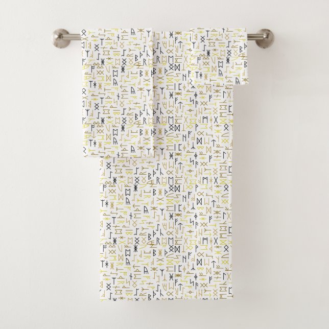 Runes Bath Towel Set (Insitu)