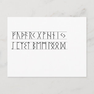 Runes Elder Futhark Postcard
