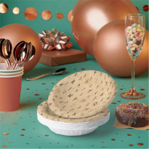 Runes Paper Bowls Plate
