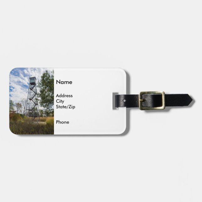 Runge Fire Tower Luggage Tag (Front Horizontal)