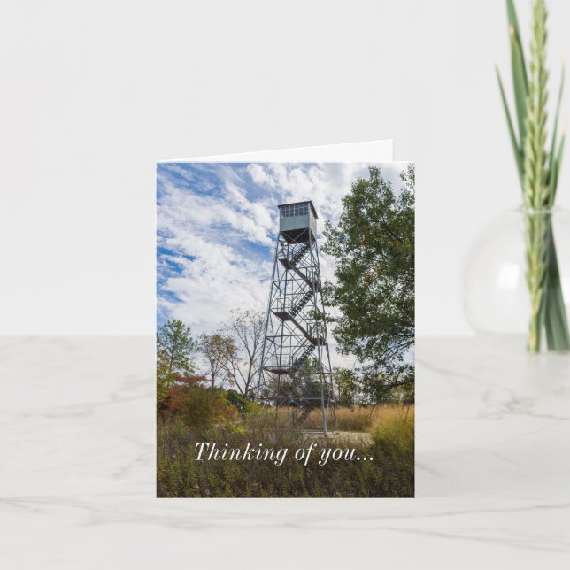Runge Fire Tower Thinking of You Card (Front)