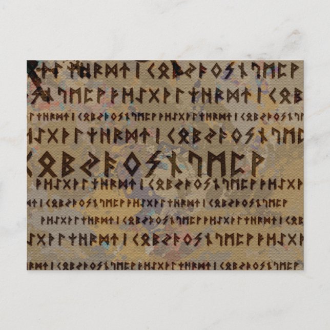 Runic alphabet -Elder Futhark Postcard (Front)