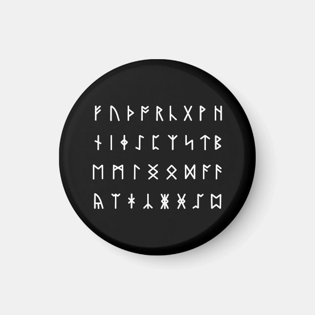Runic Alphabet [Futhorc] Magnet (Front)