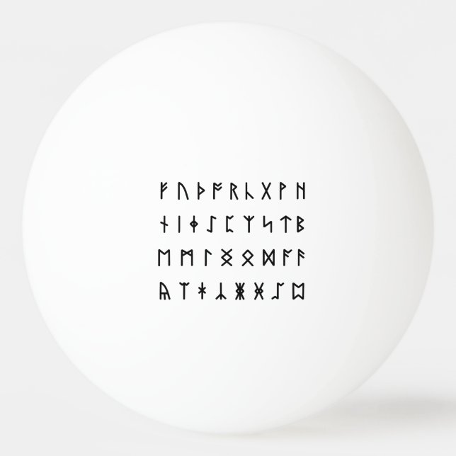 Runic Alphabet [Futhorc] Ping Pong Ball (Front)