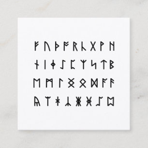 Runic Alphabet [Futhorc] Square Business Card