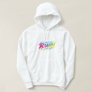 RUNN Neon Paint Splatter Streetwear Graphic Hoodie