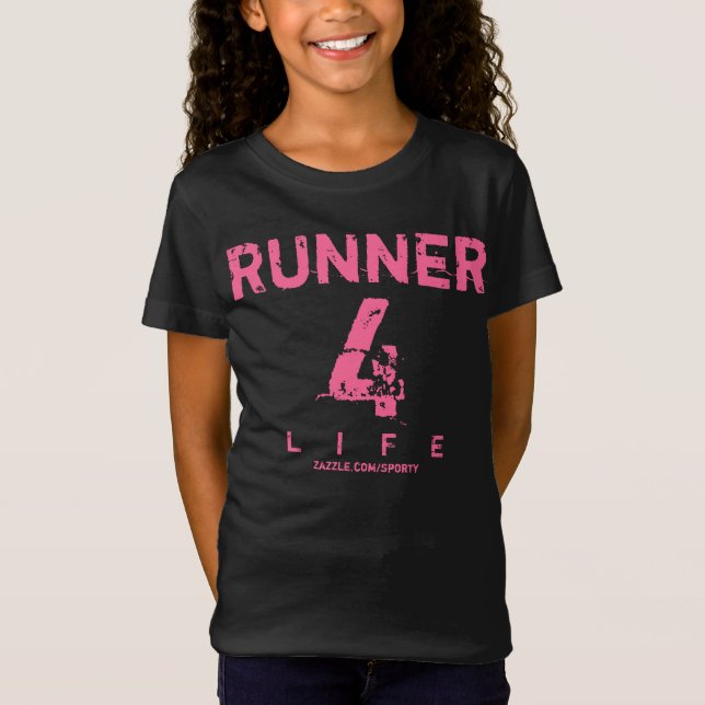 Runner 4 Life - Pink T-Shirt (Front)