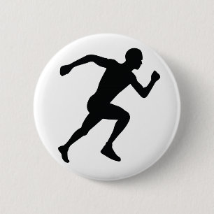 Runner 6 Cm Round Badge