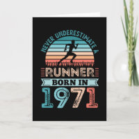 Runner born in 1971 50th Birthday Gift Running Dad