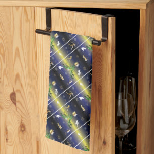 Runner Christmas Tree - Girls Running Tea Towel