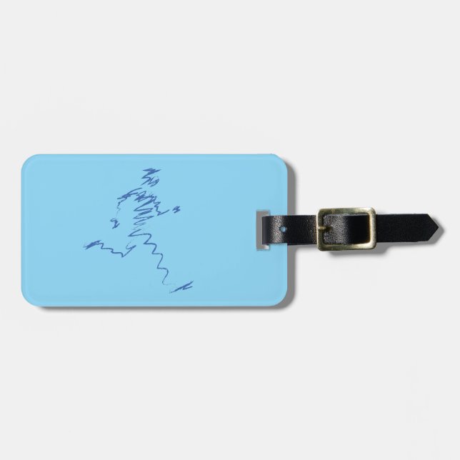 Runner cool illustration luggage tag (Front Horizontal)