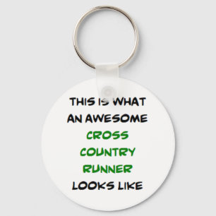 runner cross country, awesome key ring