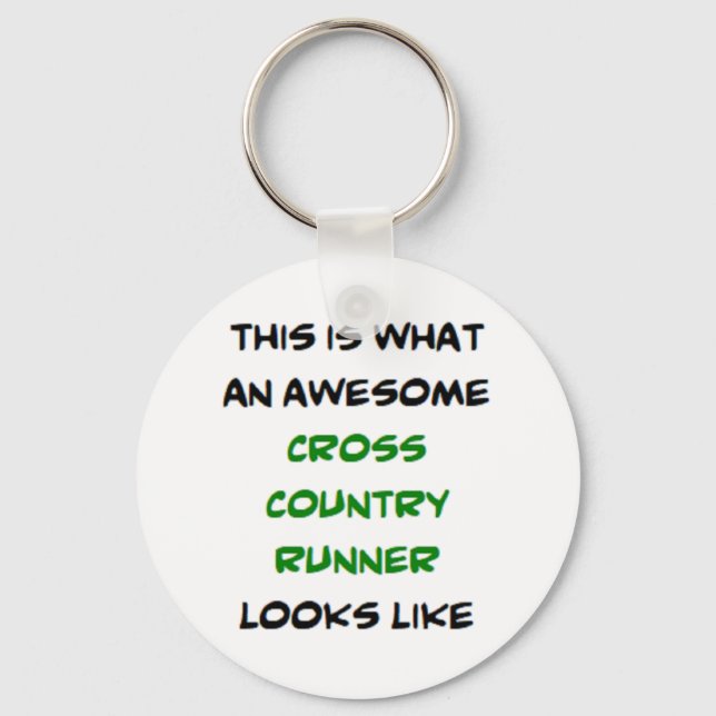 runner cross country, awesome key ring (Front)