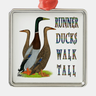 Runner Ducks Walk Tall Metal Tree Decoration