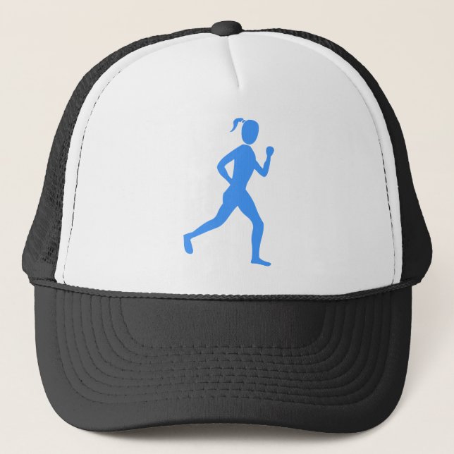 Runner (Female) - Baby Blue Trucker Hat (Front)