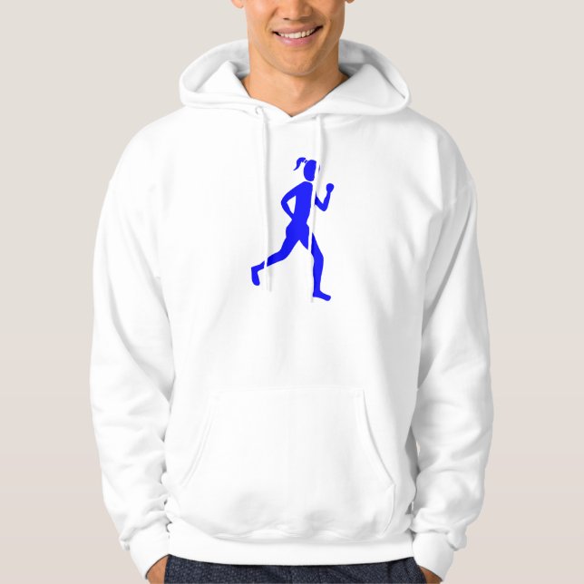 Runner (Female) - Blue Hoodie (Front)