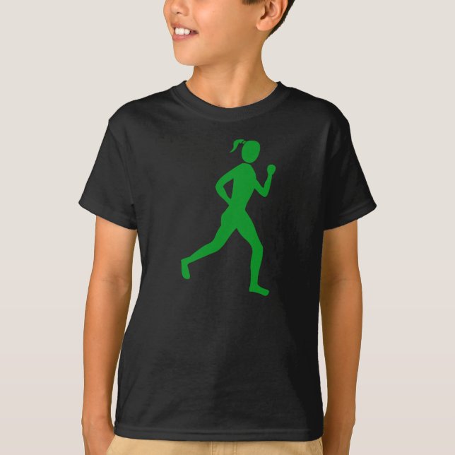 Runner (Female) - Grass Green T-Shirt (Front)