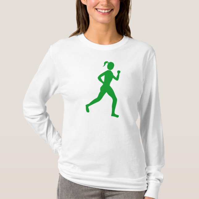 Runner (Female) - Grass Green T-Shirt (Front)