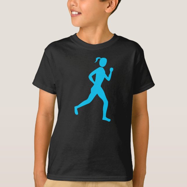 Runner (Female) - Sky Blue T-Shirt (Front)