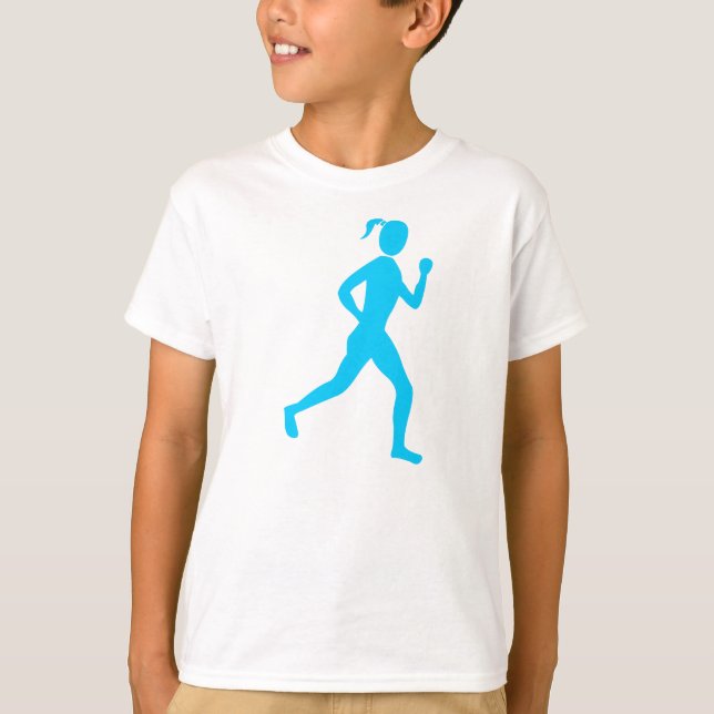 Runner (Female) - Sky Blue T-Shirt (Front)