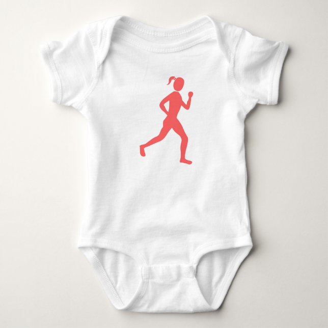 Runner (Female) - Tropical Pink Baby Bodysuit (Front)