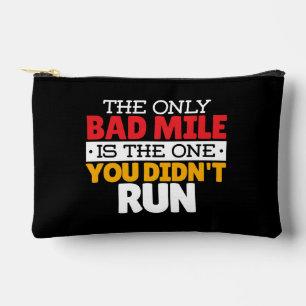 Runner - Funny Bad Mile Running Quote Accessory Pouch