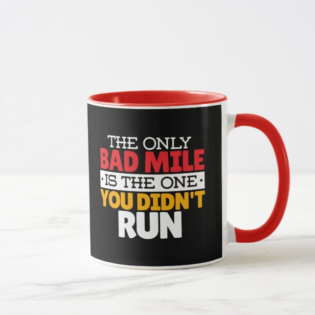 Runner - Funny Bad Mile Running Quote Mug (Right)