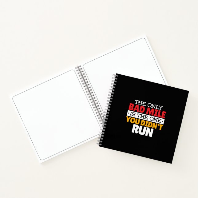 Runner - Funny Bad Mile Running Quote Notebook (Inside)