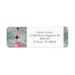 Runner Girl with Cupcakes Labels