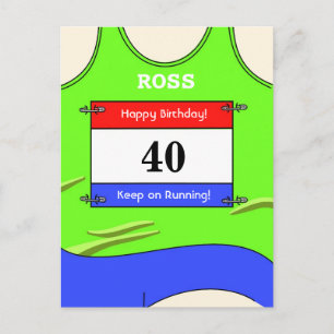 Runner Green Postcard