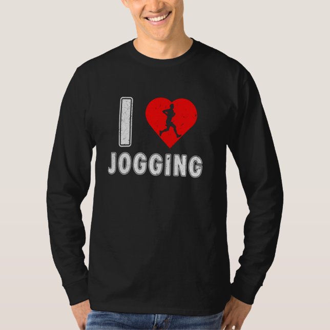 Runner I LOVE JOGGING Running Funny Jogger T-Shirt (Front)