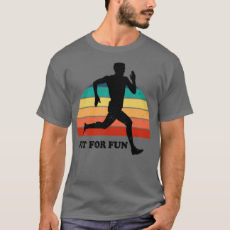 runner in retro sunset T-Shirt