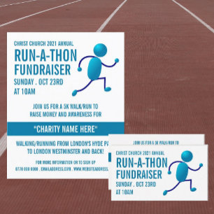 Runner Logo, Charity Run-Walk-a-Thon Event Business Card