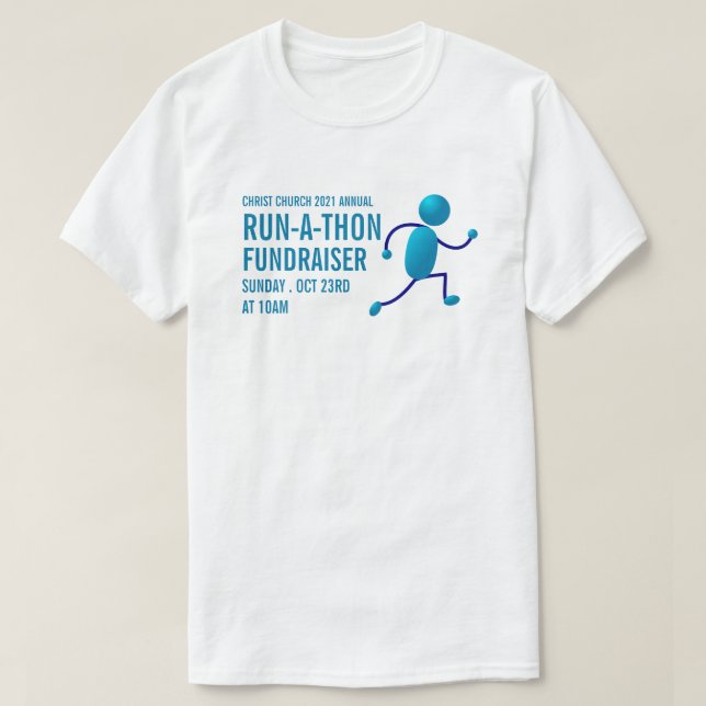Runner Logo, Charity Run-Walk-a-Thon Event T-Shirt (Design Front)