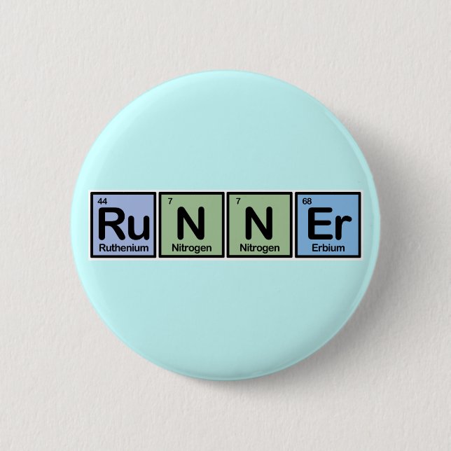 Runner made of Elements 6 Cm Round Badge (Front)