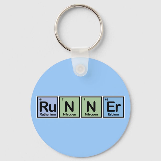 Runner made of Elements Key Ring (Front)