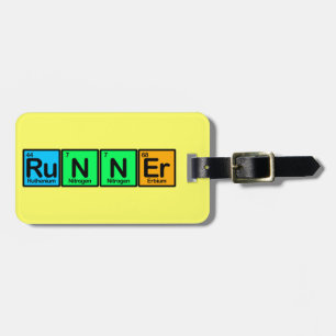 Runner Made of Elements Luggage Tag