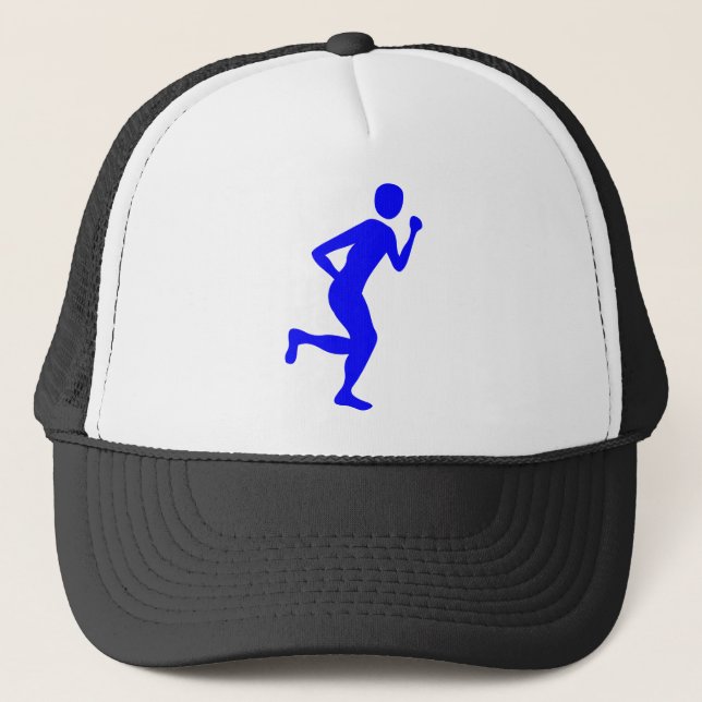 Runner (Male) - Blue Trucker Hat (Front)