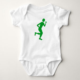 Runner (Male) - Grass Green Baby Bodysuit
