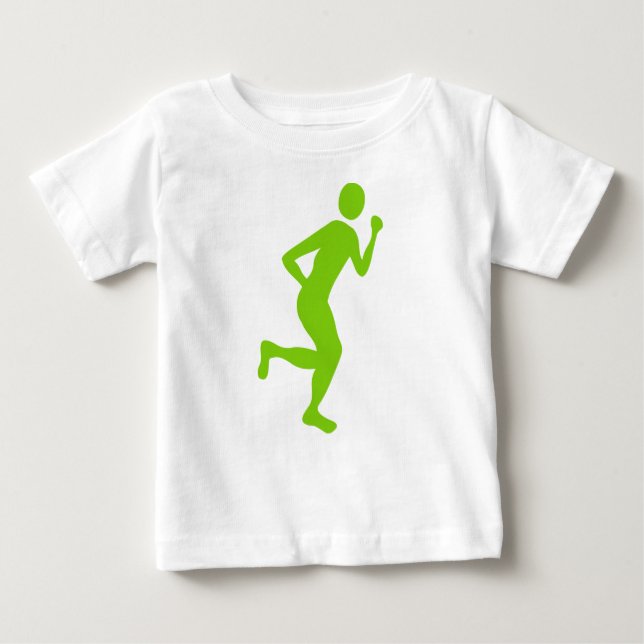 Runner (Male) - Martian Green Baby T-Shirt (Front)
