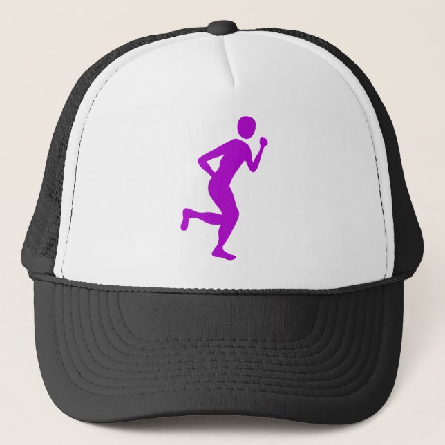 Runner (Male) - Purple Trucker Hat (Front)