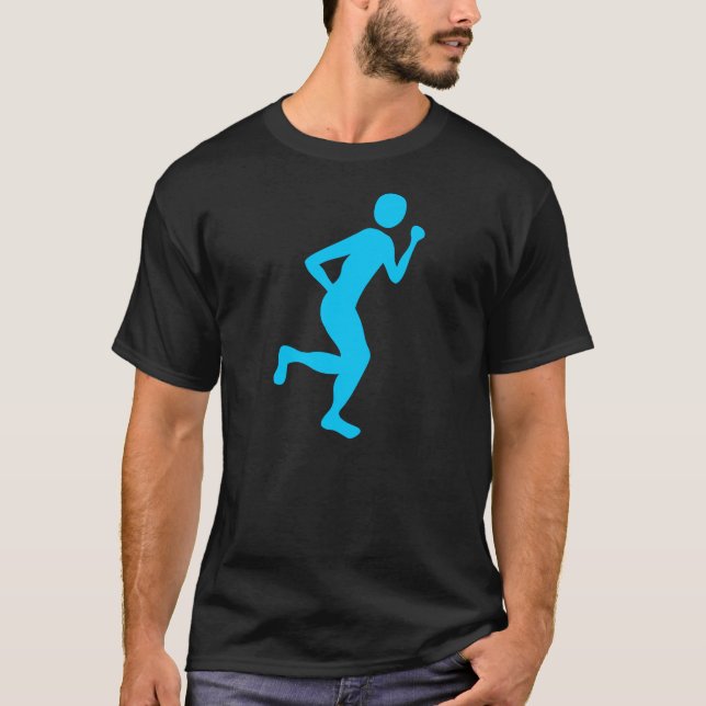 Runner (Male) - Sky Blue T-Shirt (Front)
