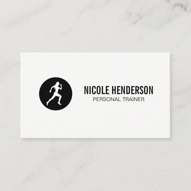 Runner Minimalist Business Card (Front)